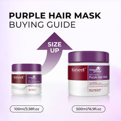 Karseell Purple Hair Mask gloves on hand during safe, mess-free application to prevent staining.