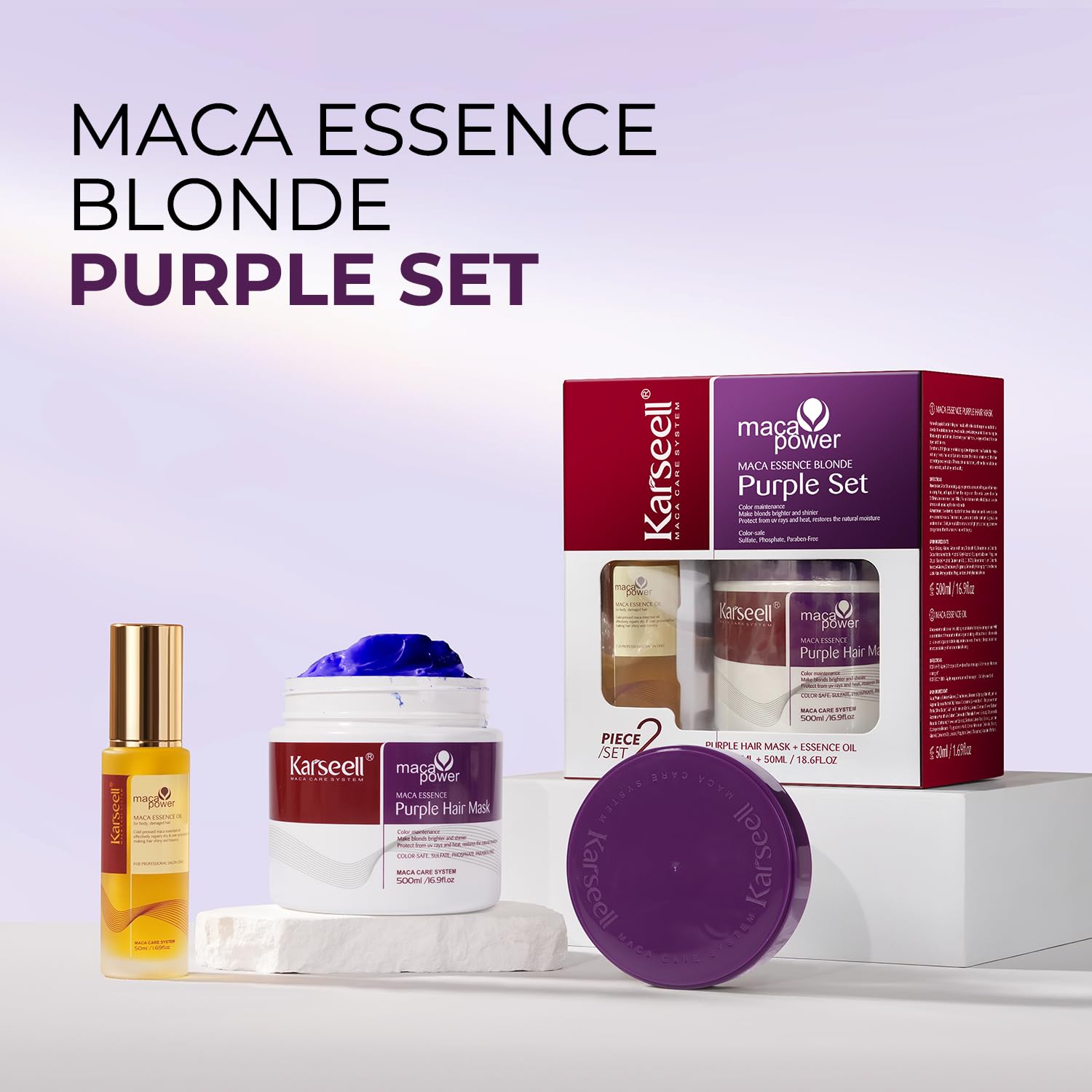 Karseell purple hair mask luxury texture enhances shine and smoothness