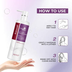 Karseell Purple Shampoo foam closeup emphasizes rich violet pigments
