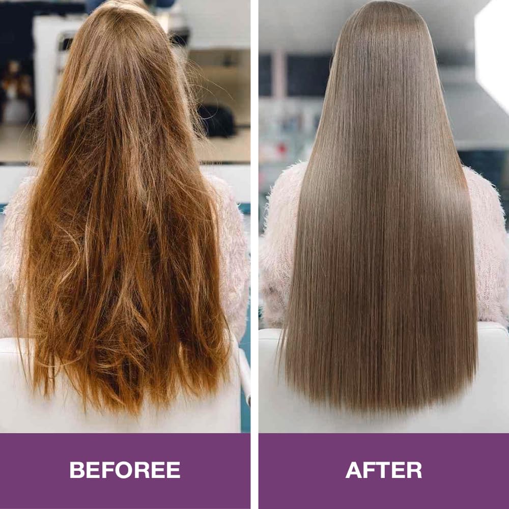 Karseell Purple Shampoo hair-tone brass-neutralized shows brighter silver strands