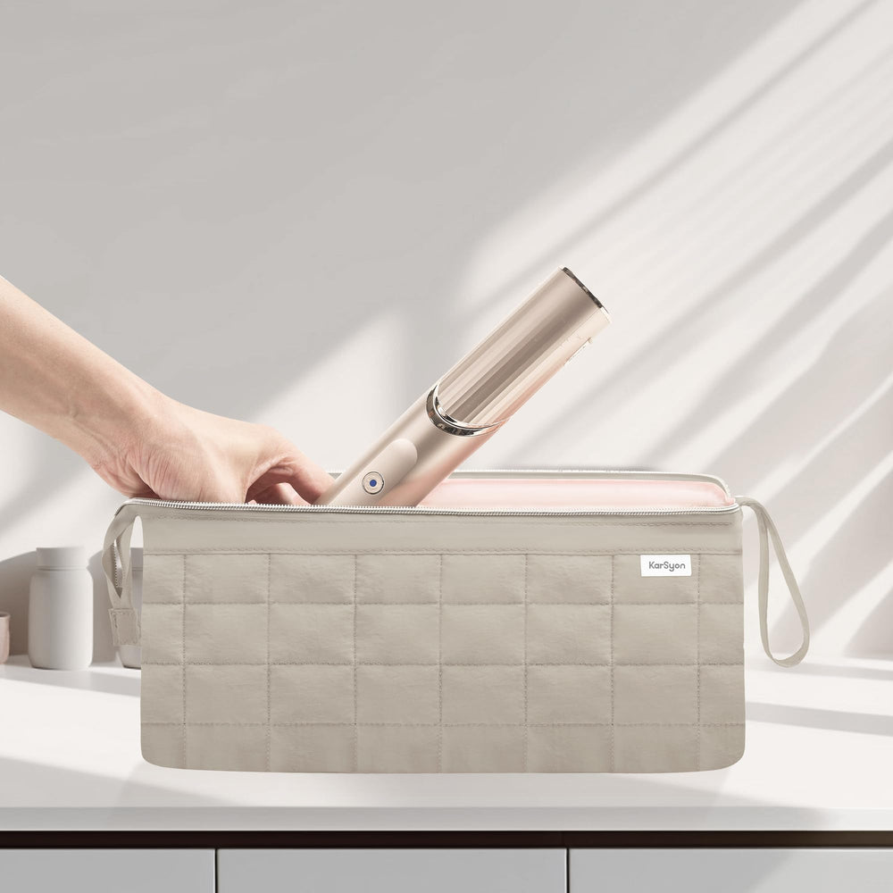 KarSyon Dyson Airwrap case holder interior showing anti-scratch protection for valuable tools.
