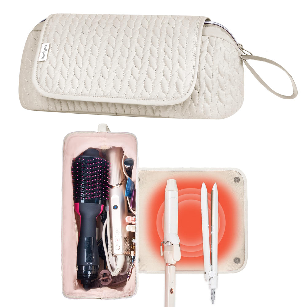 KarSyon Hair Tools Travel Bag open view for quick access and safe tool storage