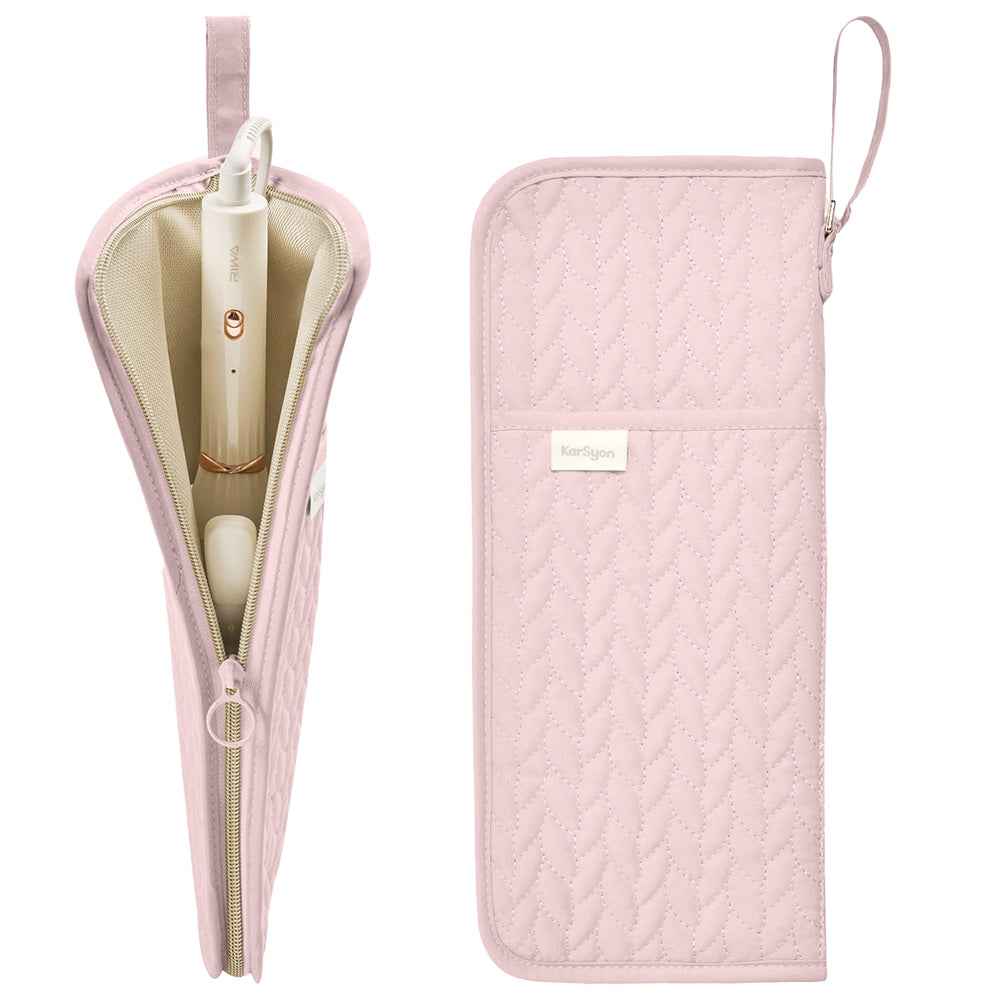 KarSyon hot tools organizer pink case offers compact travel storage.