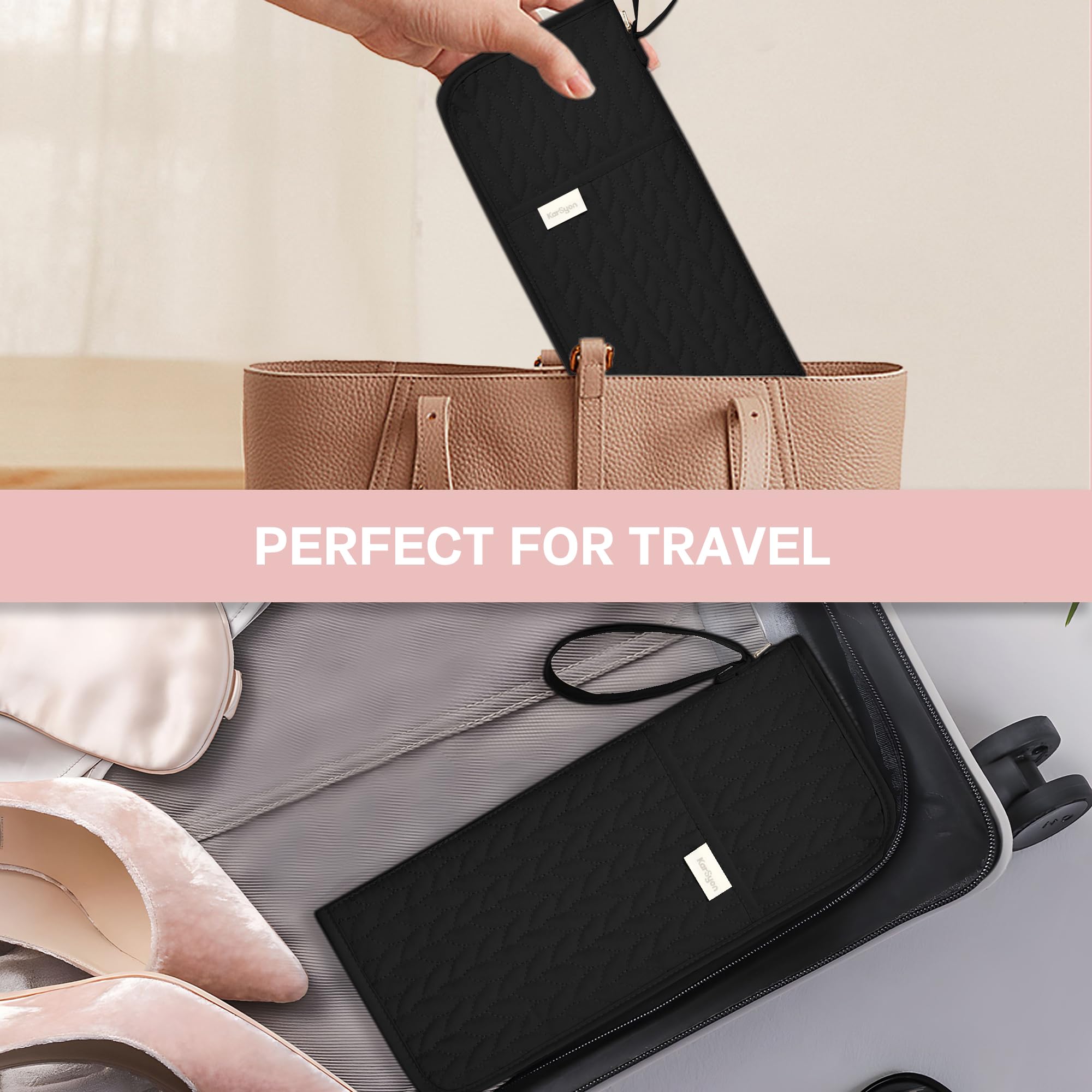 KarSyon fits curling irons and straighteners for organized styling