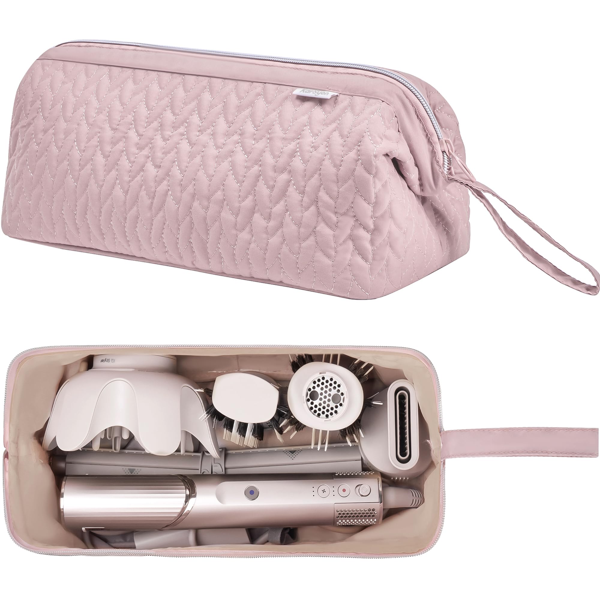 KarSyon Shark Flex Style Case pink open lid shows quick-access doctor-bag style design.