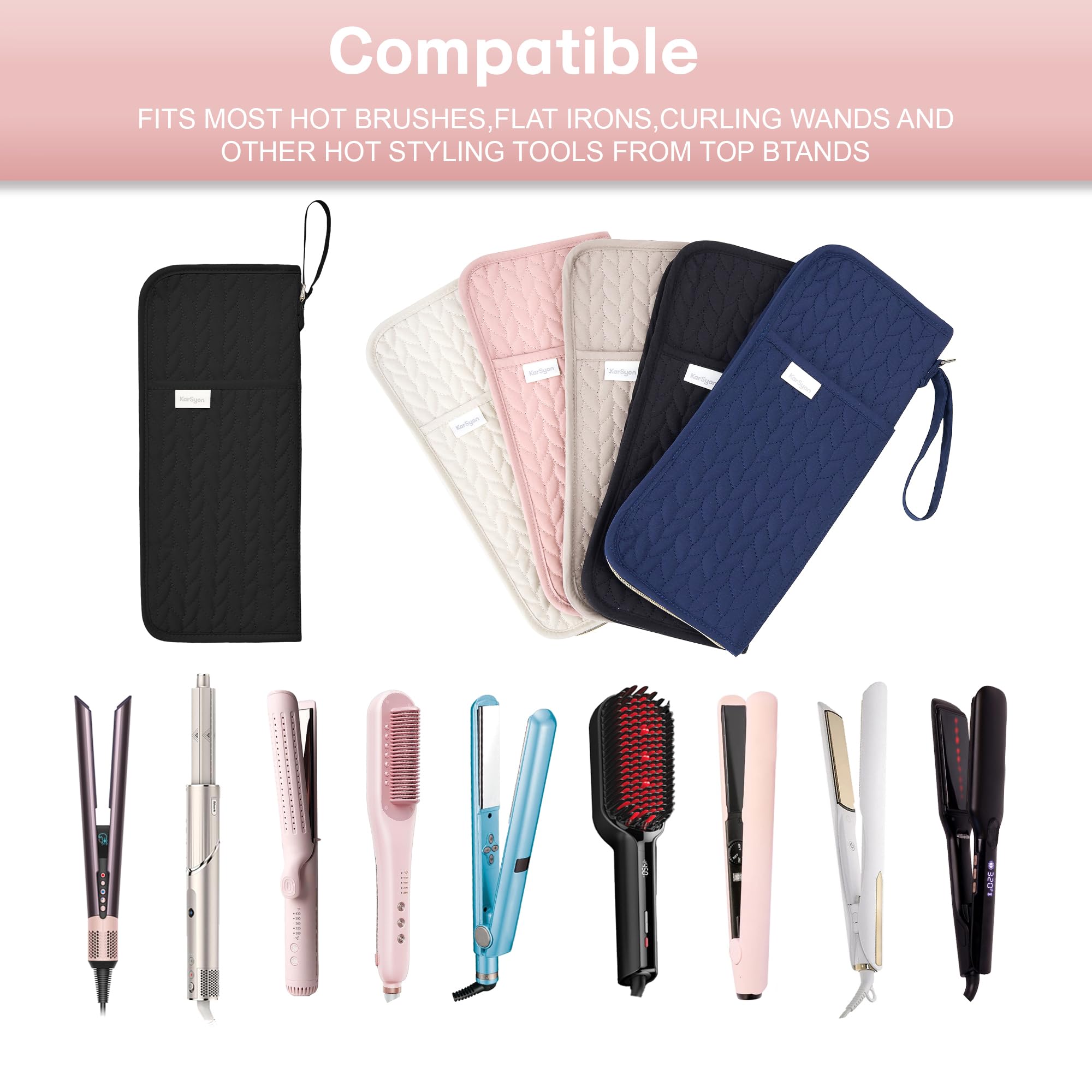 KarSyon travel-friendly bag shown on bathroom vanity for quick access