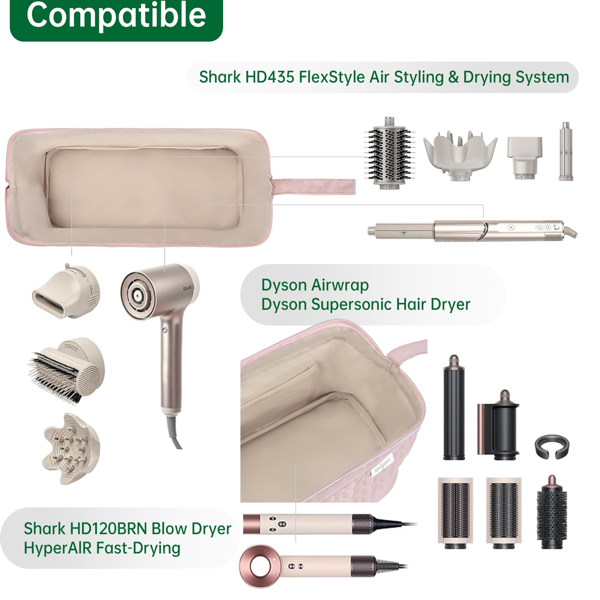 KarSyon travel-friendly hair tools case supports easy packing and space-saving carry.