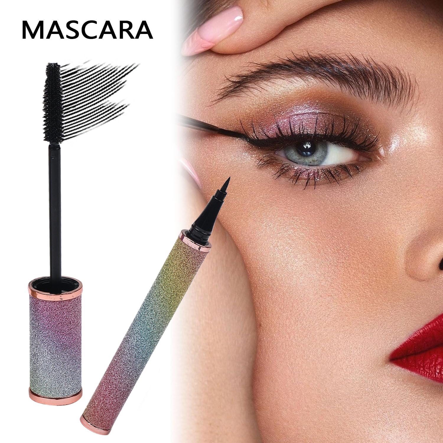 KARUIZI all-in-one makeup kit lip gloss tubes deliver glossy color.