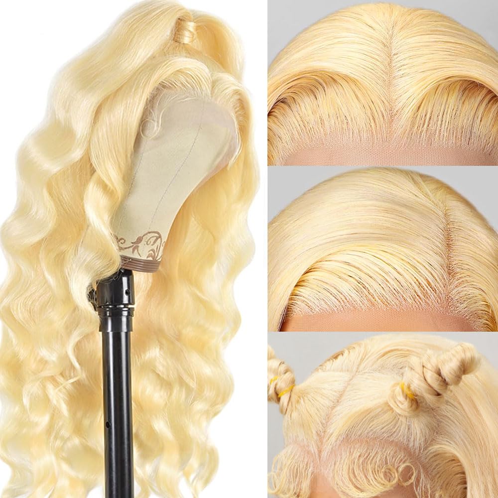 Kassamo 613 lace front wig 13x6 density closeup highlights soft baby hairs