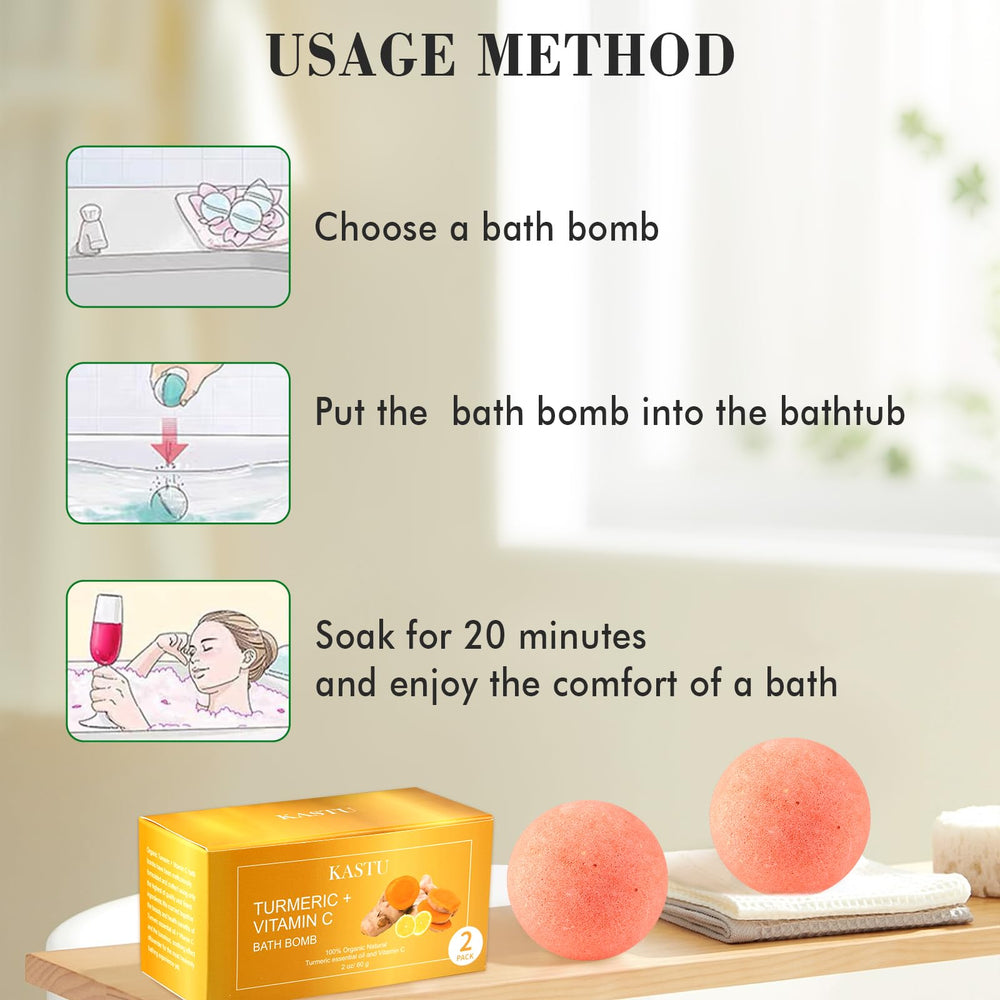 Kastu bath bombs lemon vitamin C essential oils offer a refreshing aroma and mood lift.
