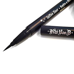 Kat Von D Tattoo Liner Trooper Black full look defining eyes with bold shade.