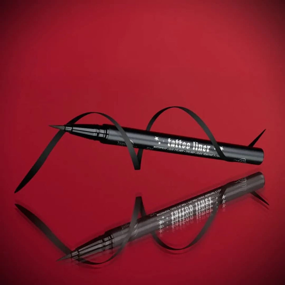 Kat Von D Tattoo Liner Trooper Mini swatches show bold color options.