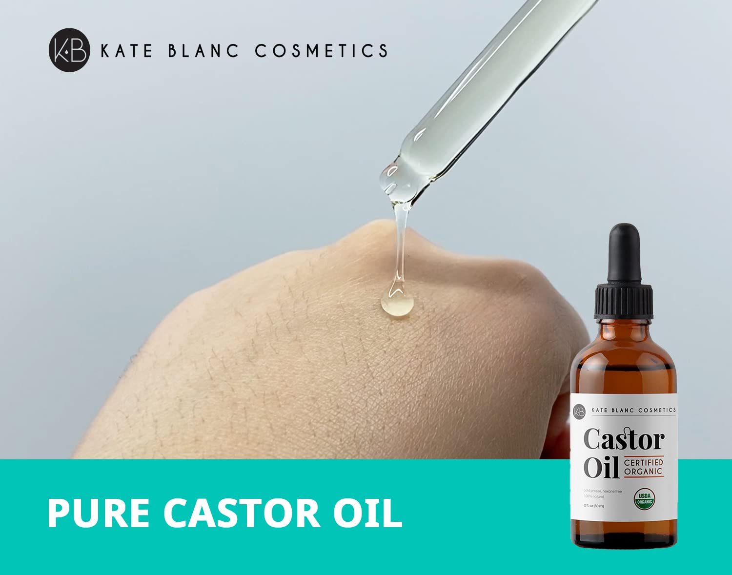Kate Blanc Cosmetics used in hair routine showing smoother-looking strands and shine