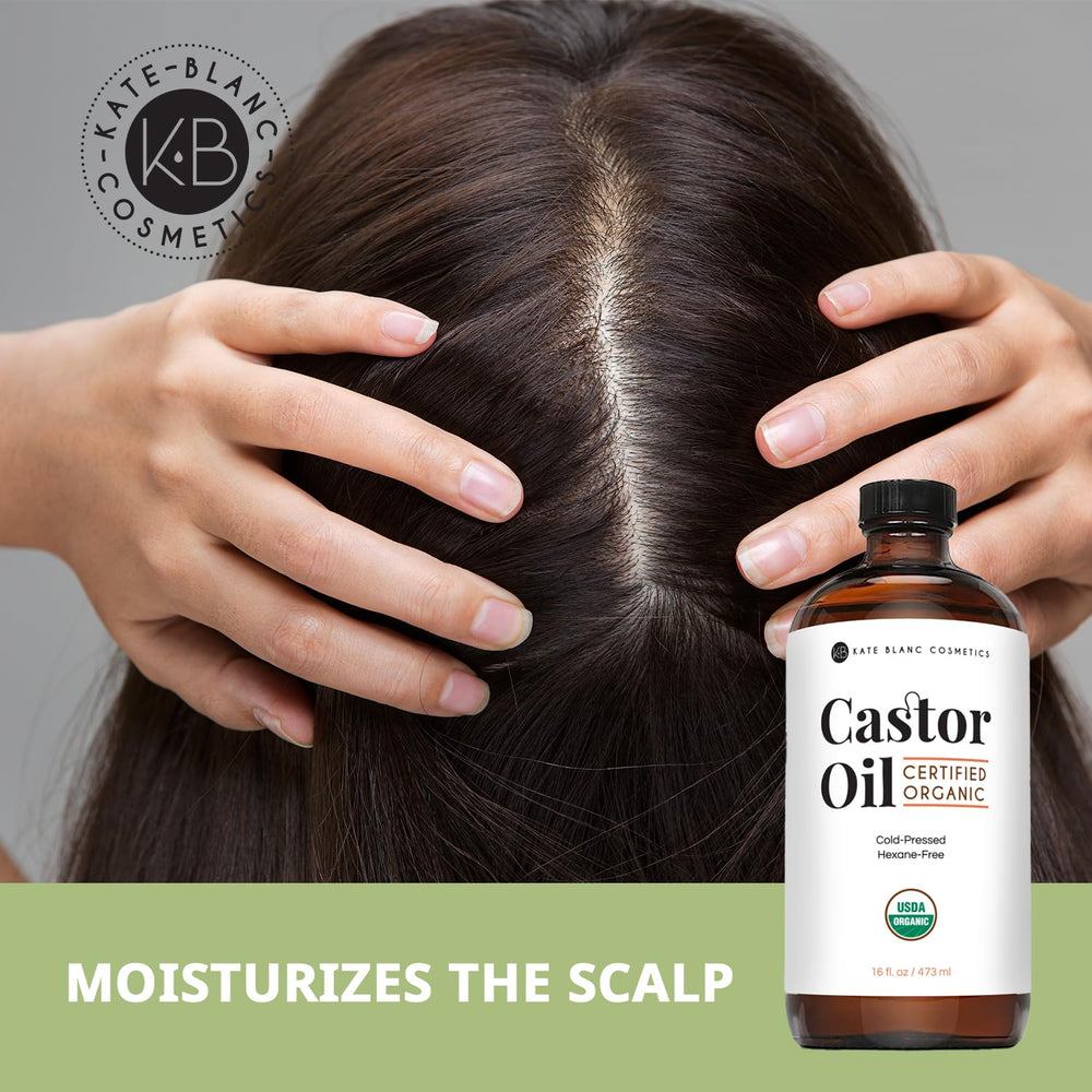 Kate Blanc Castor Oil skin moisturizer to soften texture and enhance radiance.