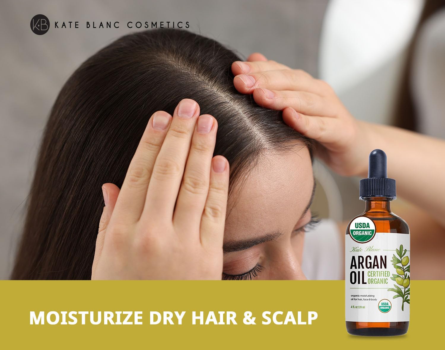 Kate Blanc Cosmetics argan oil organic formula highlight of ingredients.
