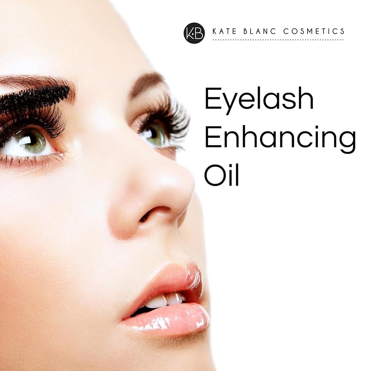 Kate Blanc Cosmetics castor oil dropper for precise lash line conditioning.