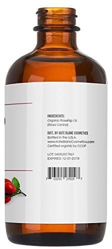 Kate Blanc Cosmetics Rosehip Oil used as a hair treatment for dry ends and shine