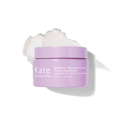 Kate Somerville DeliKate Recovery Cream tube closeup showing lightweight soothing hydration for stressed skin