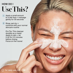 Natural oat honey and rice bran extracts add soothing skin support