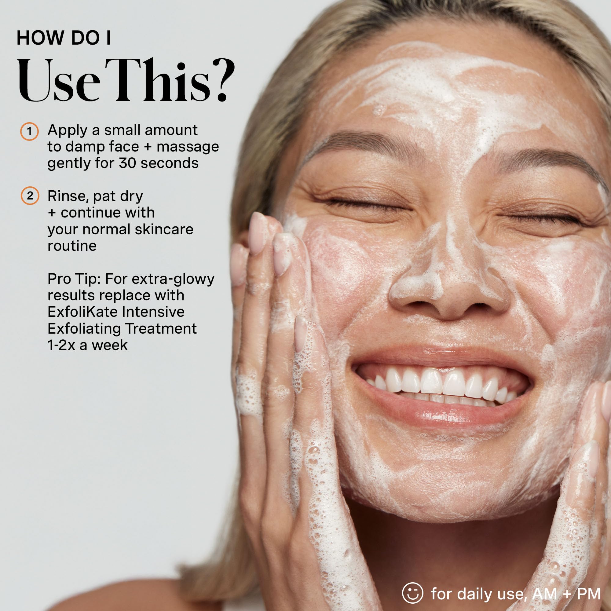 Kate Somerville ExfoliKate Cleanser morning routine showcases refreshing cleanse