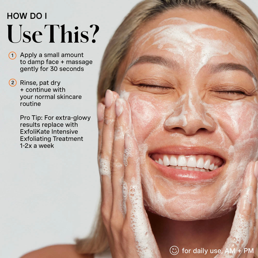 Kate Somerville ExfoliKate Cleanser morning routine showcases refreshing cleanse