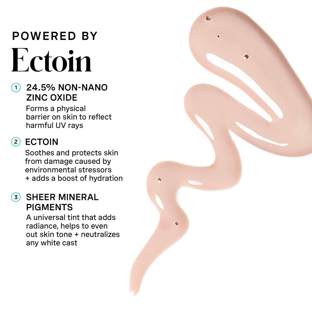 Close-up of HydraKate Drops swirls showing tinted minerals for radiant skin.