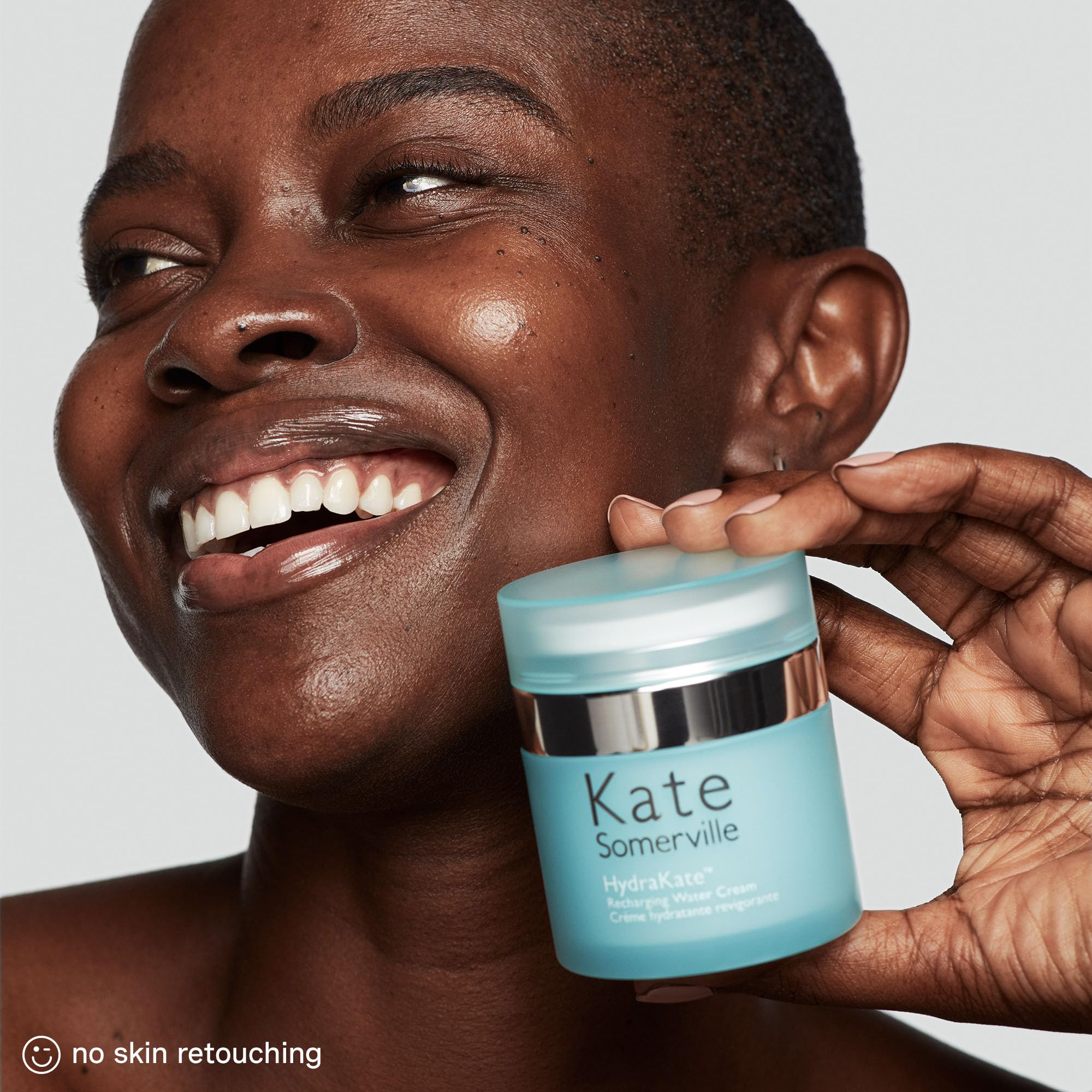 Kate Somerville HydraKate hyaluronic acid droplets illustrate lasting hydration.
