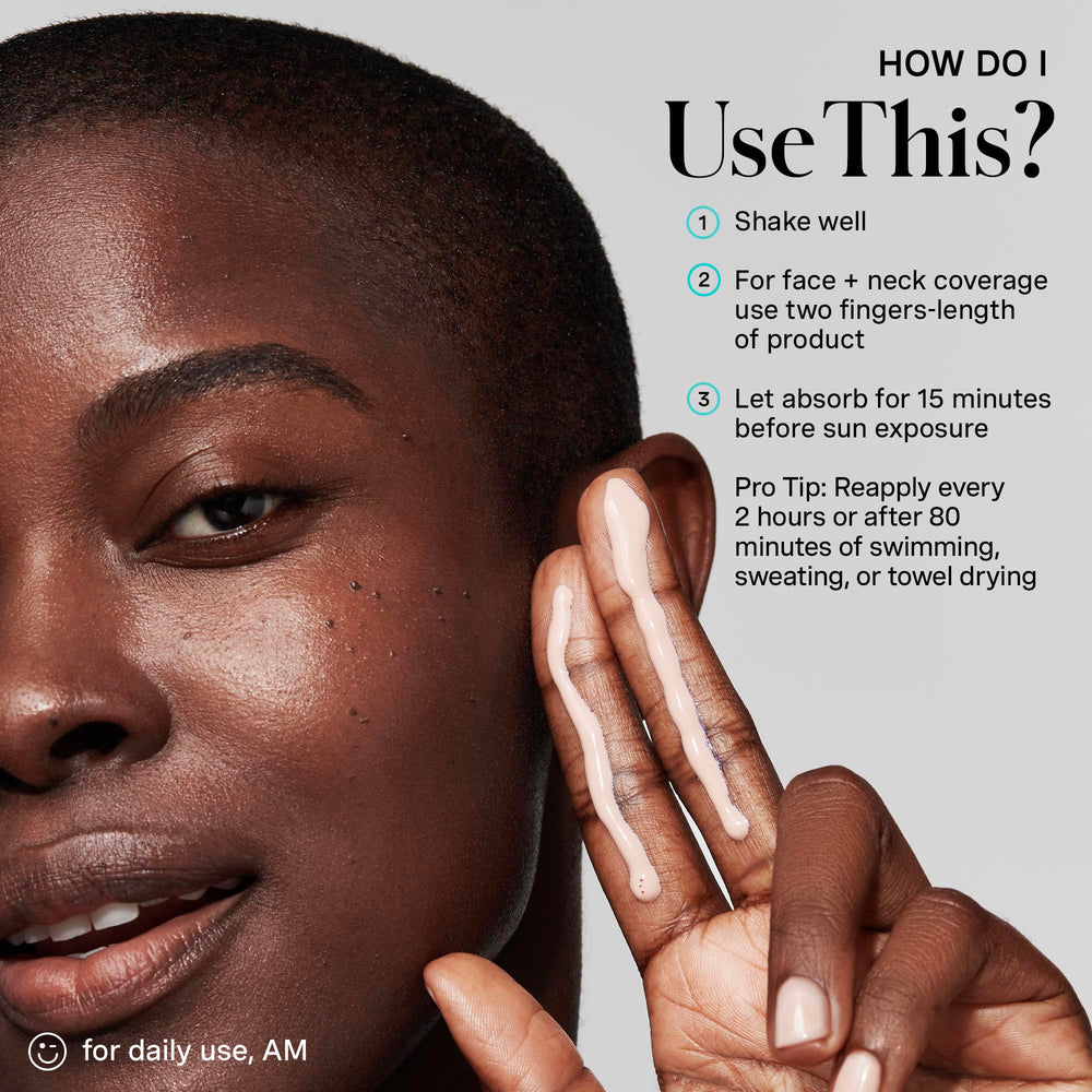 Sheer mineral tint on skin delivering a natural illuminating glow.