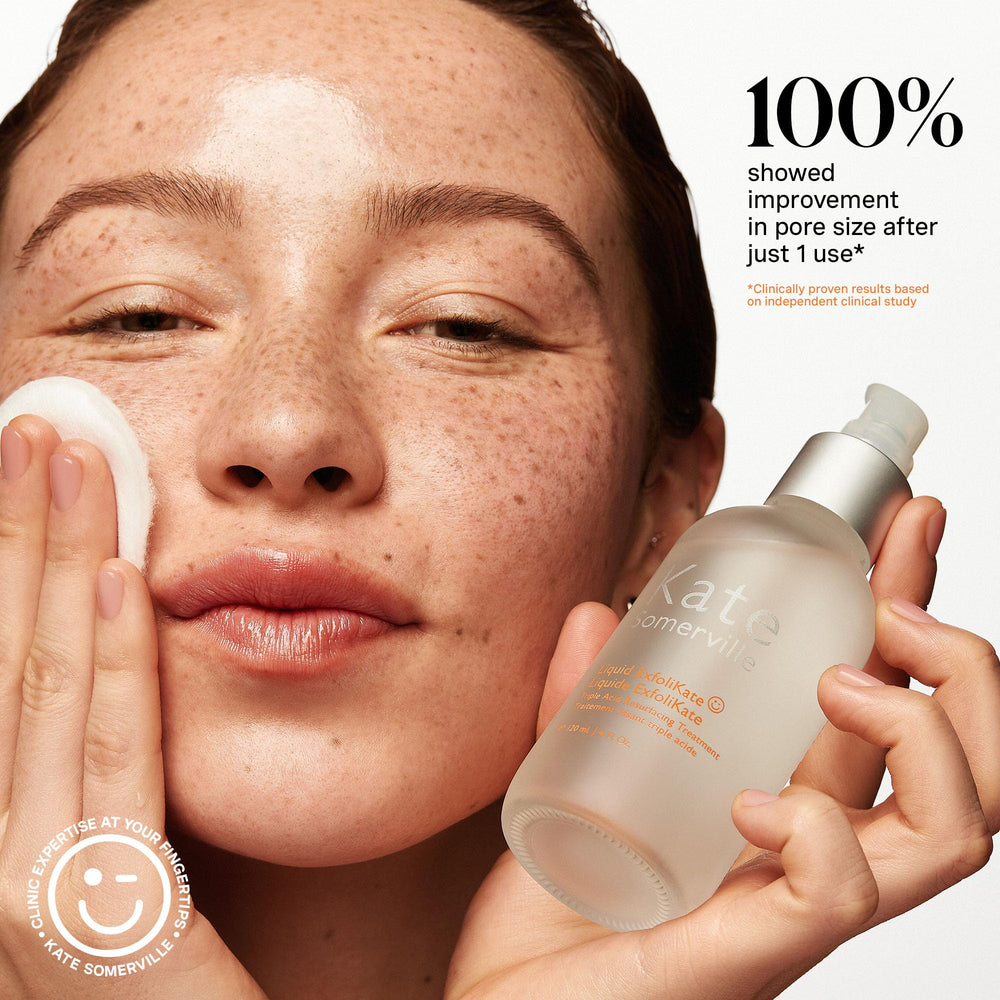 Exfolikate ingredients highlight: 10% triple acid blend with fruit enzymes.