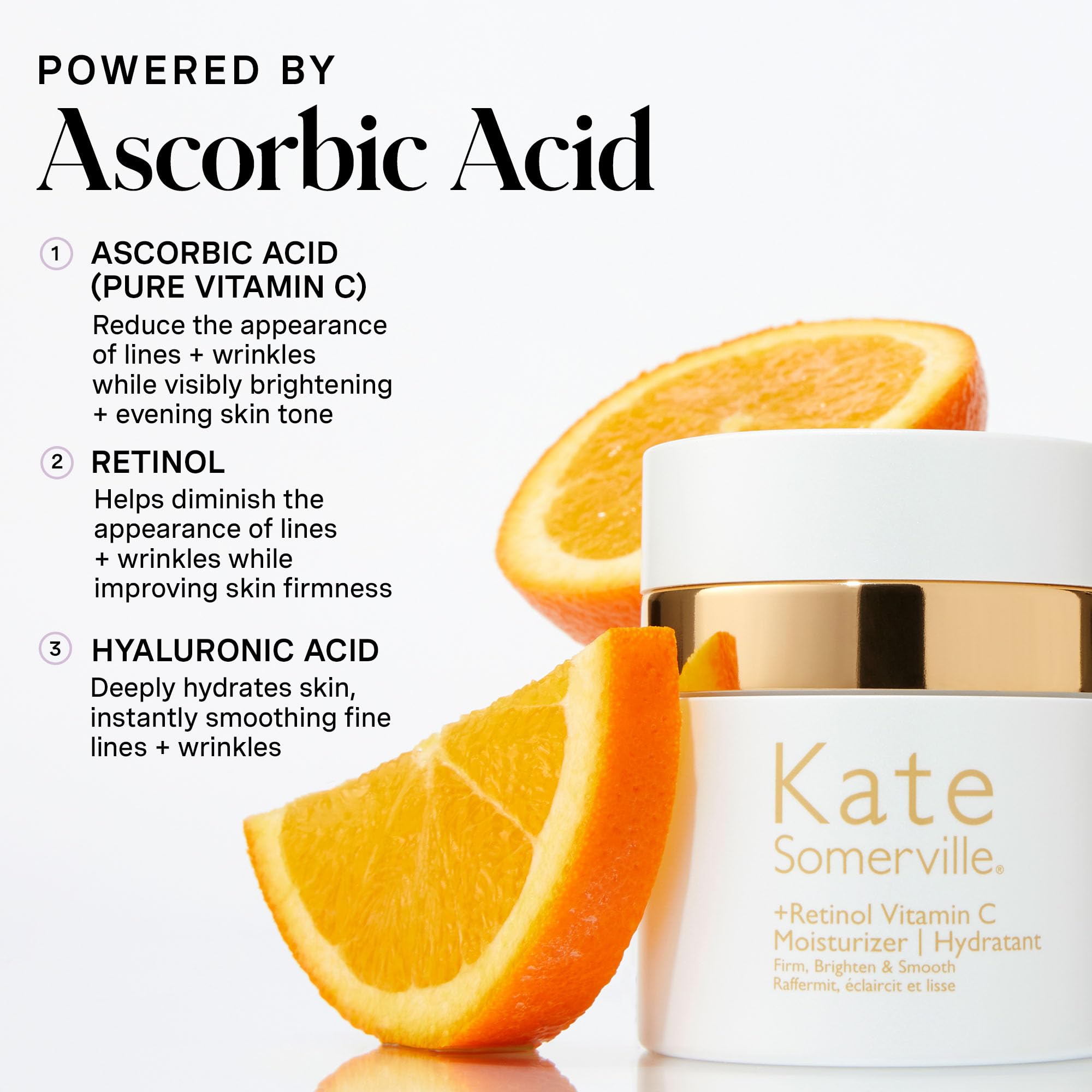 Kate Somerville overnight cream texture swirl demonstrates a lightweight, firming feel.