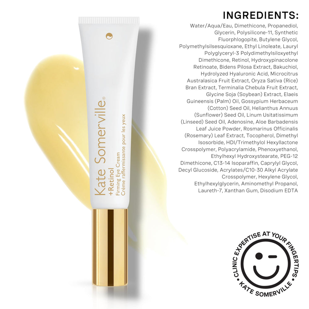 Kate Somerville Retinol Eye Cream bidens pilosa extract feature and antioxidant support.