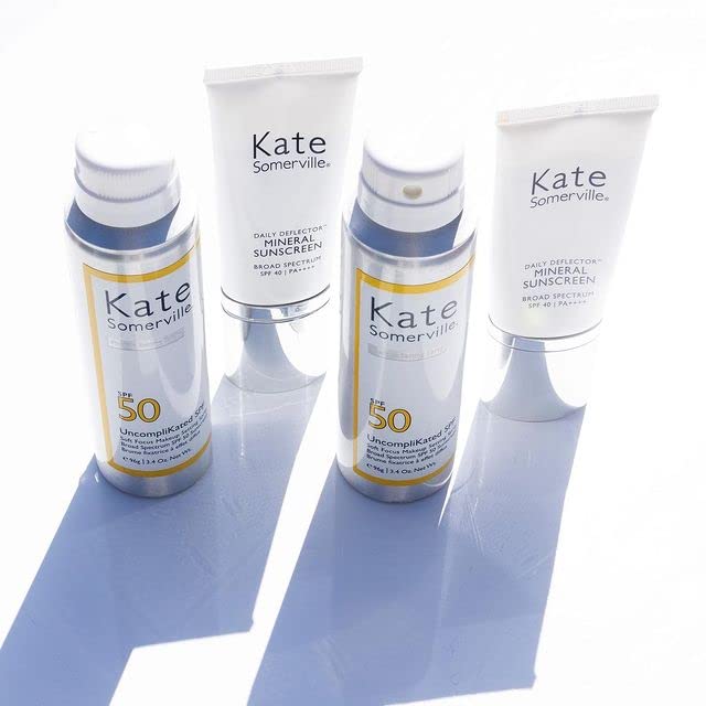Kate Somerville UncompliKated SPF 50 close-up application technique.