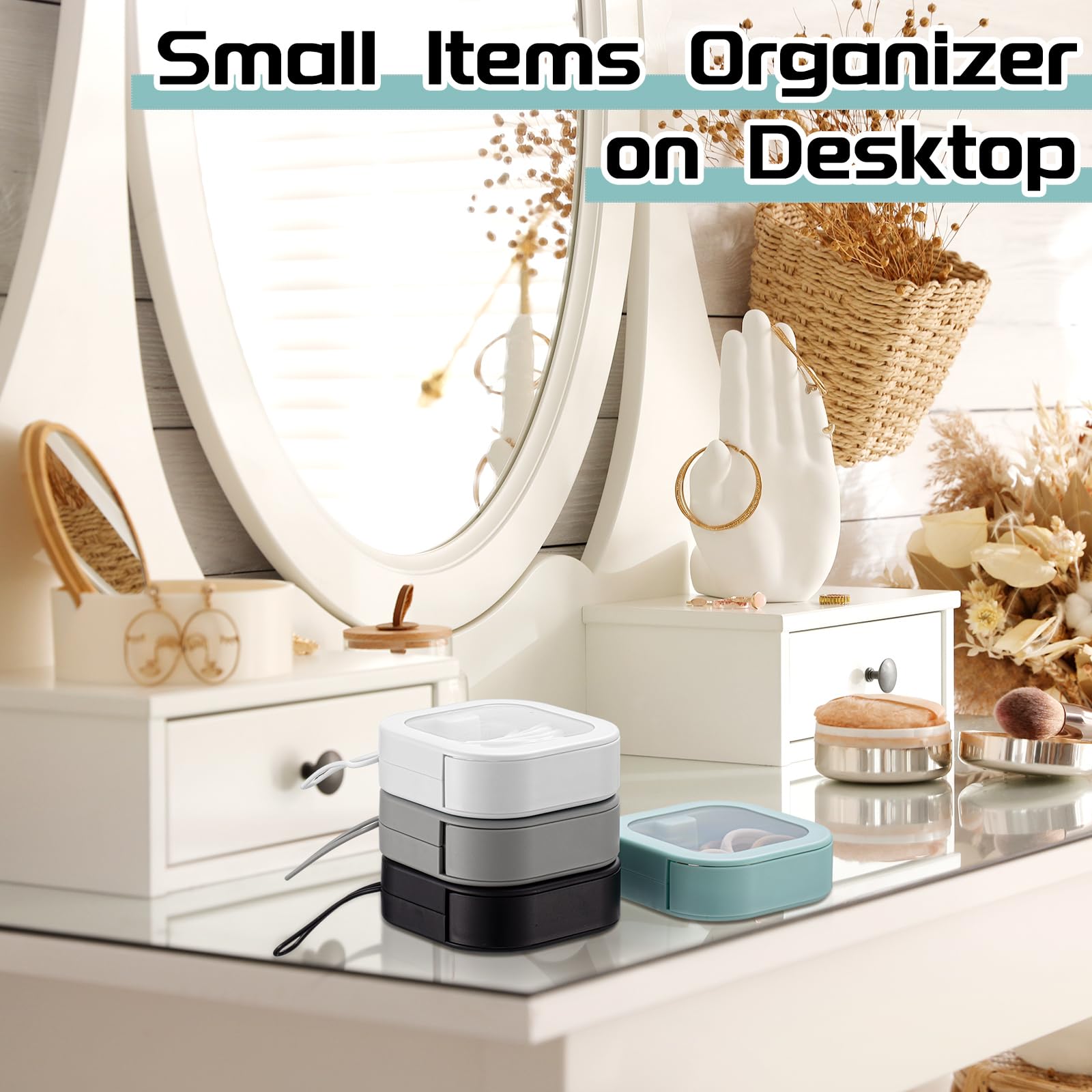 Kathfly multi-use case stores cotton swabs and small jewelry