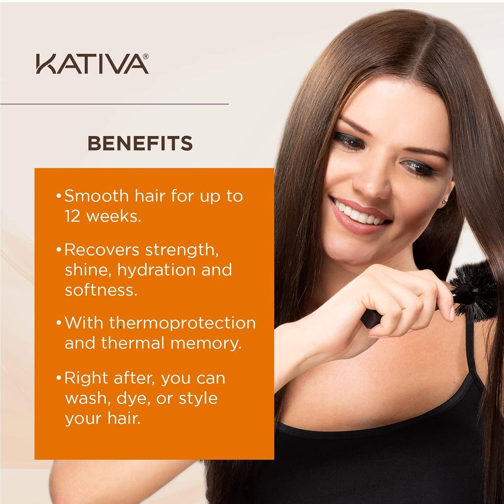 KATIVA all-hair-types frizz-control ready demonstration.