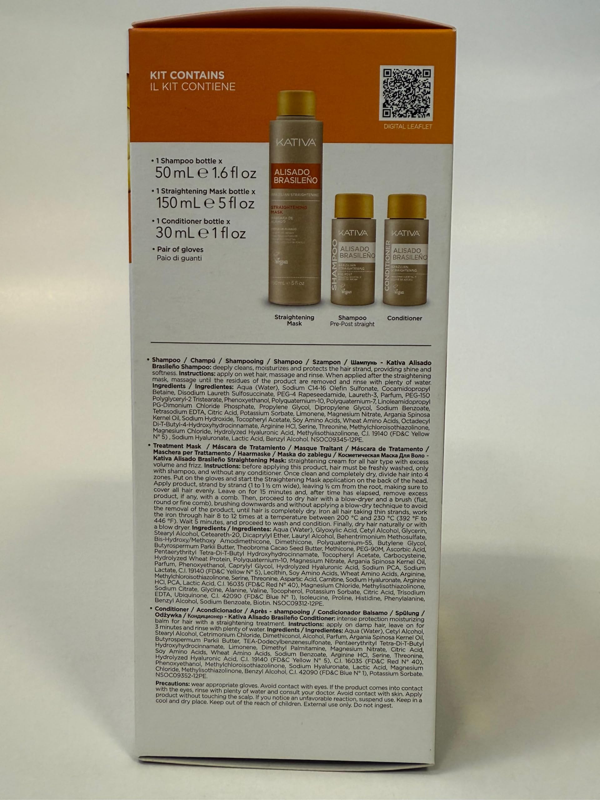 KATIVA curly to straight transformation demonstrating improved manageability