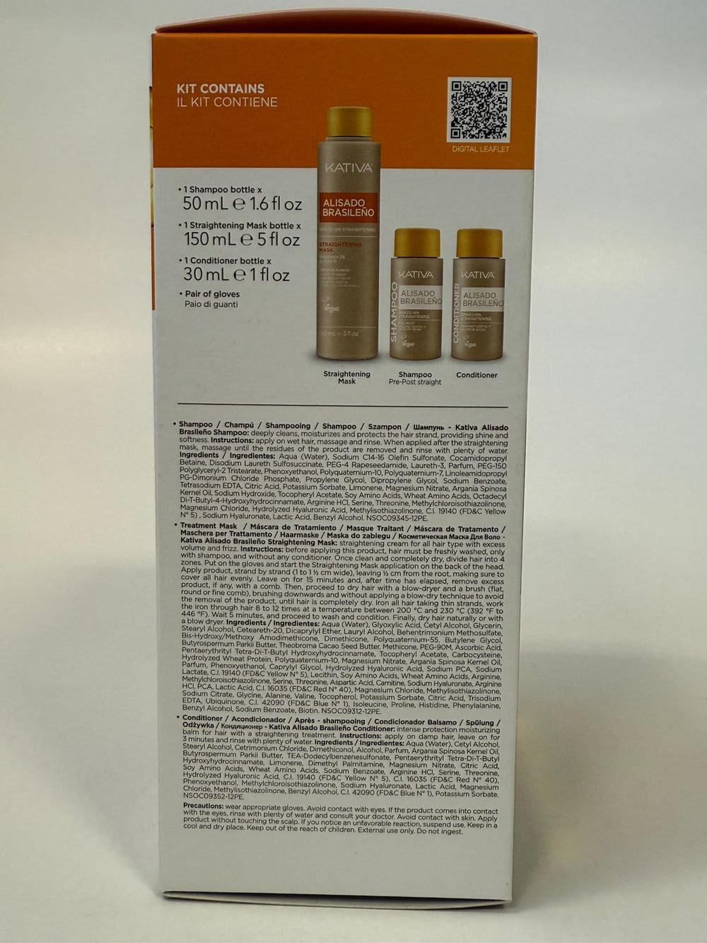 KATIVA curly to straight transformation demonstrating improved manageability