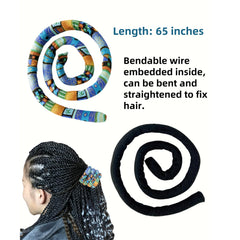 KATOCHUG Spiral Lock Hair Tie bendable wire detail demonstrates adjustable hold during styling