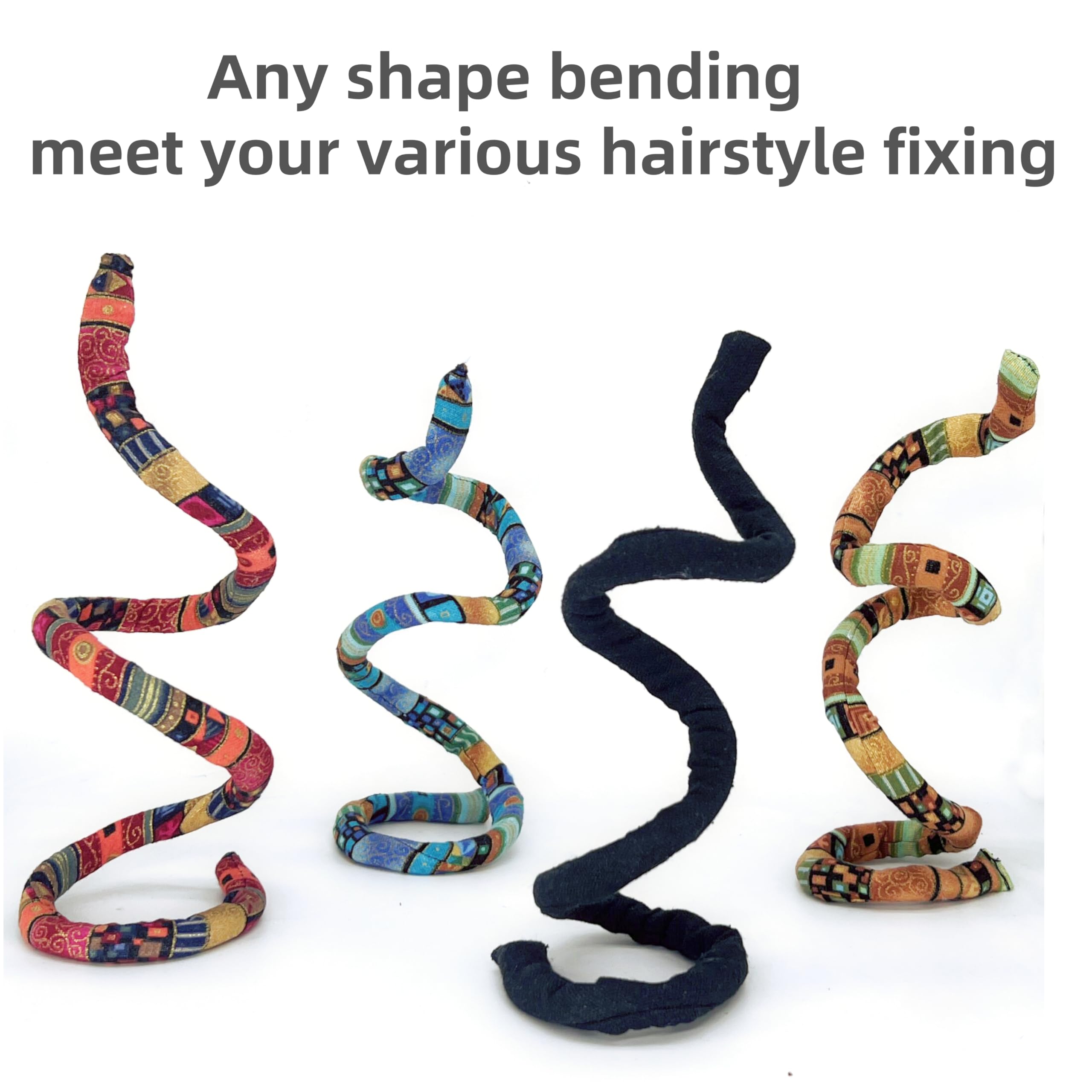 KATOCHUG Spiral Lock Hair Tie on thick curly hair demonstrates secure hold for dreadlocks
