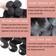 Katspon 12A body wave 22-inch bundle delivering dramatic length with smooth shine