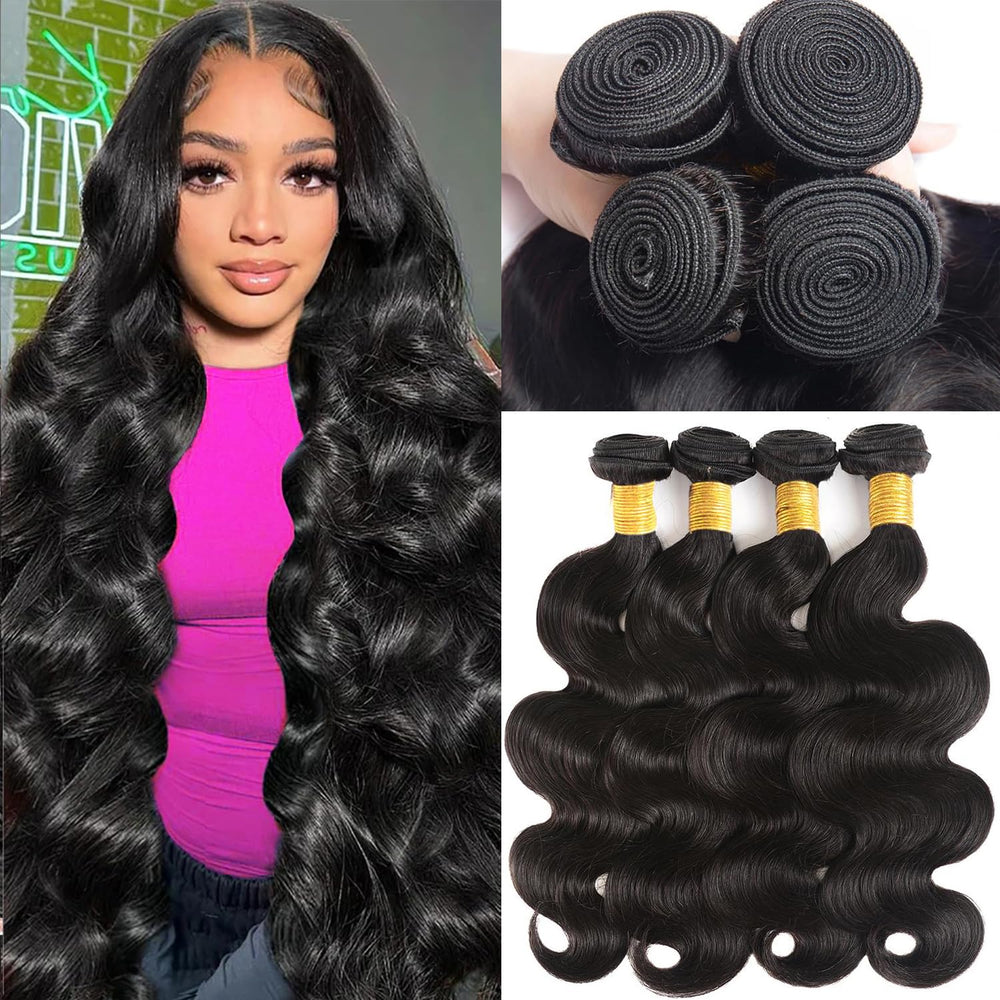 Katspon 12A body wave bundles 20 inch closeup shows natural fullness for a seamless blend.