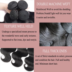 Katspon 12A body wave bundles 24 inch natural black blends with real hair.