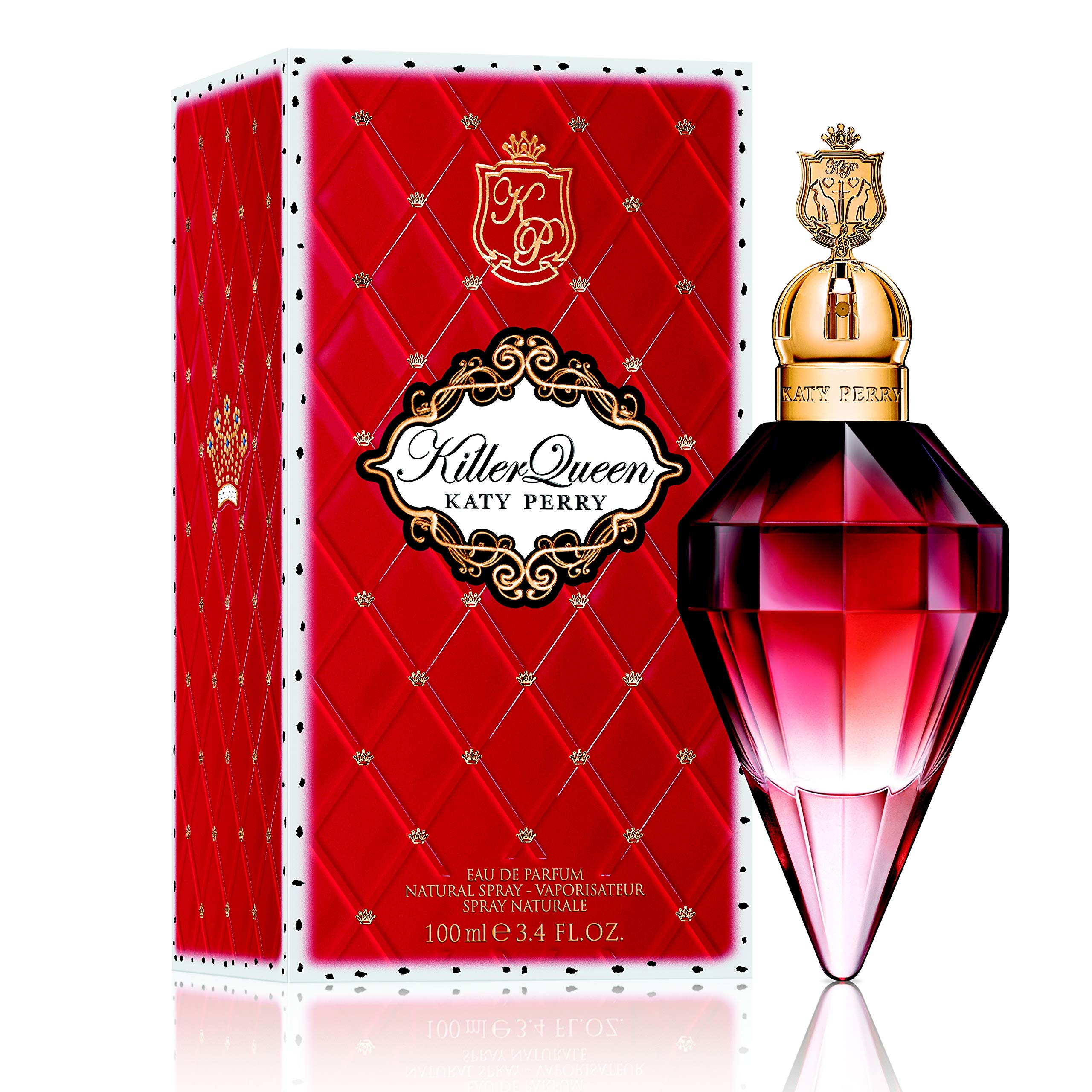 Katy Perry Killer Queen bottle closeup for a luxurious evening vibe