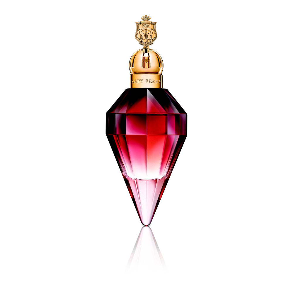 Katy Perry Killer Queen heart notes Celosia jasmine rainbow plumeria evoke chic allure