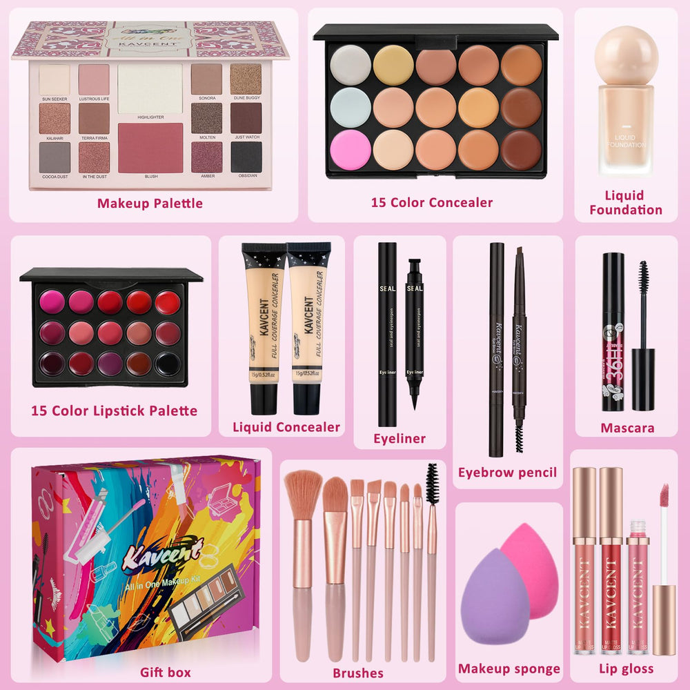 KAVCENT foundation and sponge set for smooth, even complexion application.