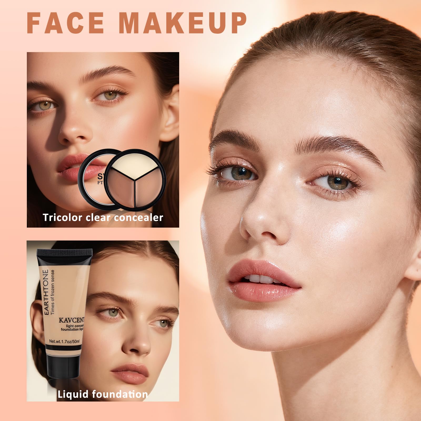 KAVCENT liquid foundation concealer delivers smooth coverage for an even complexion