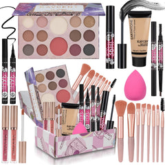 KAVCENT makeup kit for women teen girls palette closeup showing versatile shades for daily looks