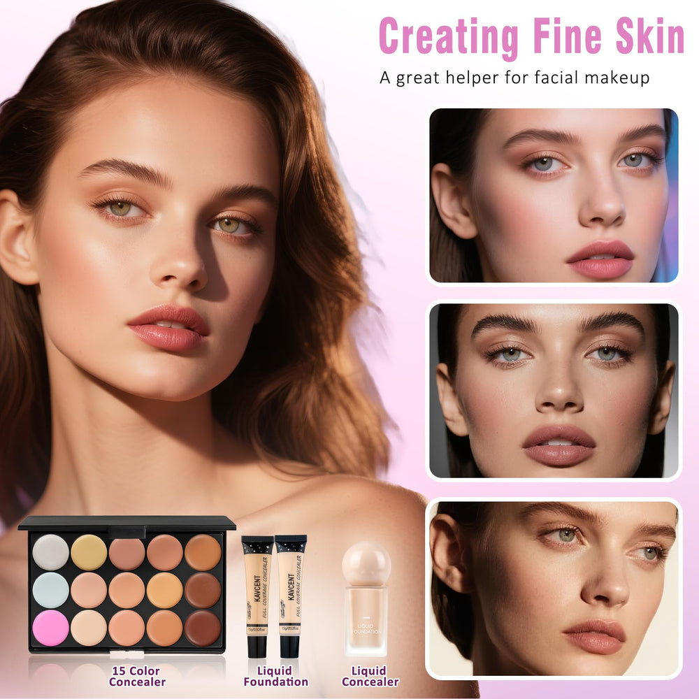 KAVCENT makeup kit mascara brush adds defined lashes quickly