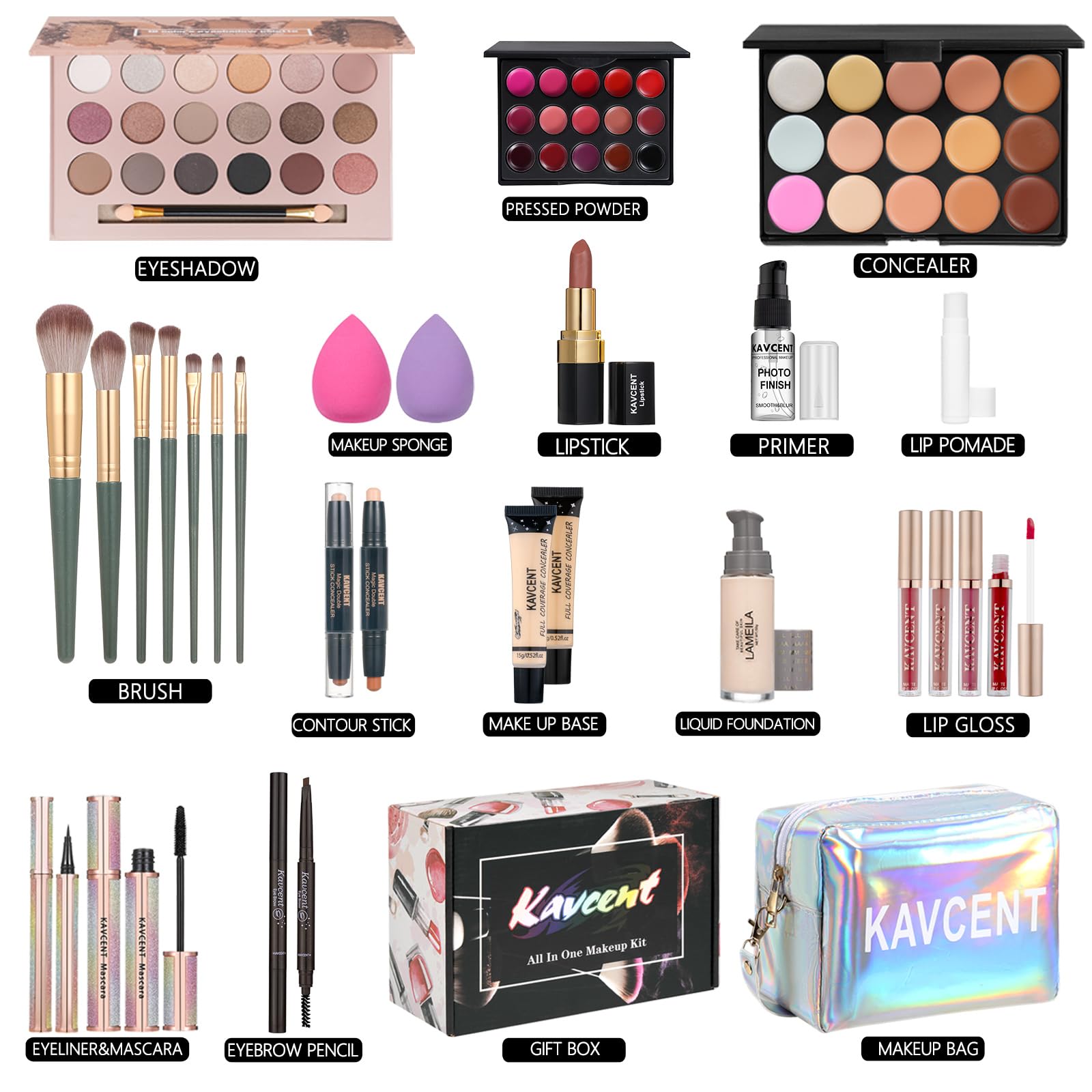 KAVCENT makeup set foundation bottle for smooth coverage