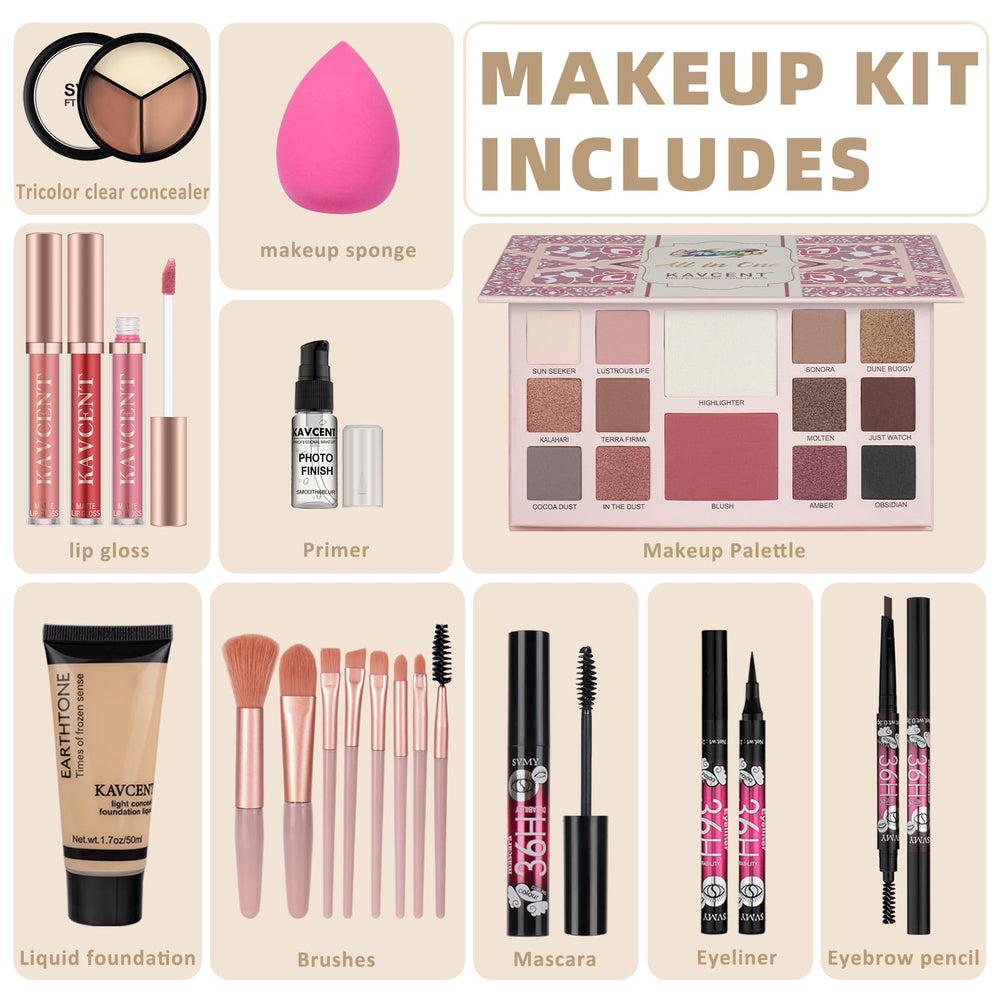 KAVCENT makeup set teens lip gloss provides shine and moisture for smooth lips
