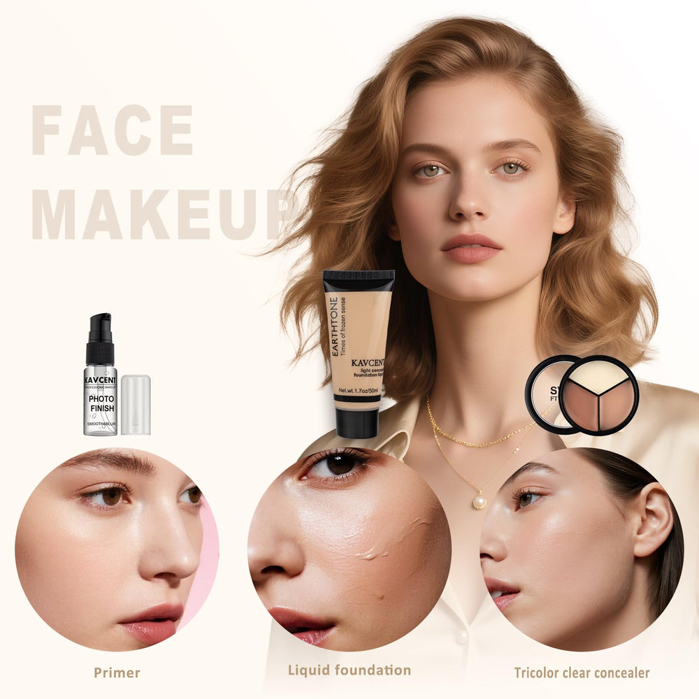 KAVCENT makeup set teens primer helps prep skin for longer wear